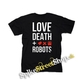 LOVE DEATH ROBOTS - Logo And Crest - čierne detské tričko
