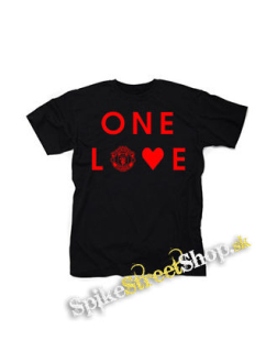 MANCHESTER UNITED - One Love - čierne detské tričko