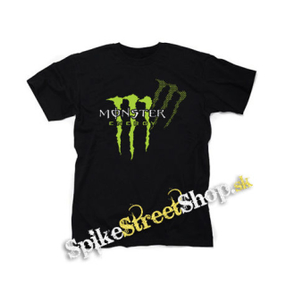 MONSTER ENERGY - Green Logo Honey Bee - čierne detské tričko