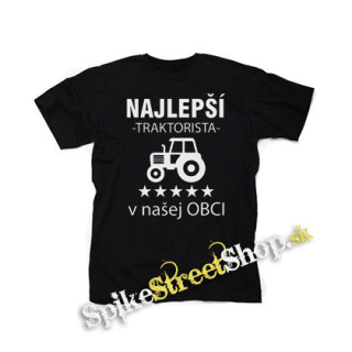 NAJLEPSI TRAKTORISTA v NASEJ OBCI - čierne detské tričko
