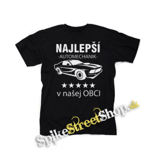 NAJLEPŠÍ AUTOMECHANIK v našej OBCI - čierne detské tričko