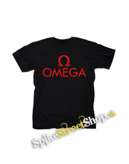 OMEGA - Red Logo - čierne detské tričko