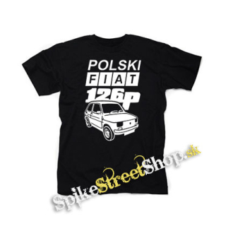 POLSKI FIAT 126p - čierne detské tričko