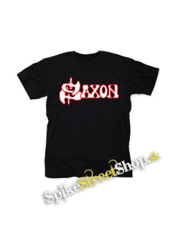 SAXON - Logo - čierne detské tričko