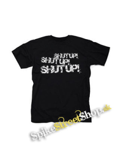 SHUT UP - čierne detské tričko