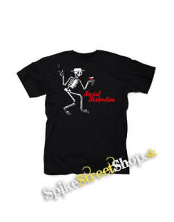 SOCIAL DISTORTION - Skeleton & Logo - čierne detské tričko