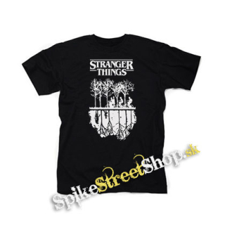 STRANGER THINGS - Upside Down - čierne detské tričko