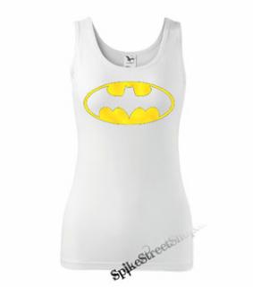 BATMAN - Yellow Logo - Ladies Vest Top - biele