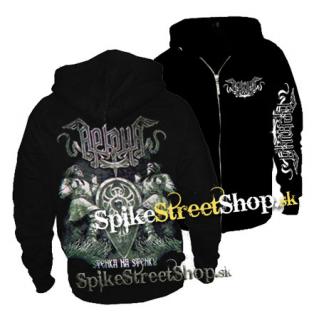 ARKONA - Stenka Na Stenku - čierna pánska mikina na zips