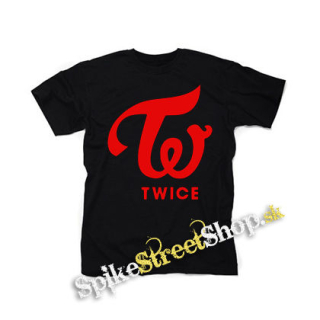 TWICE - Red Logo - čierne detské tričko