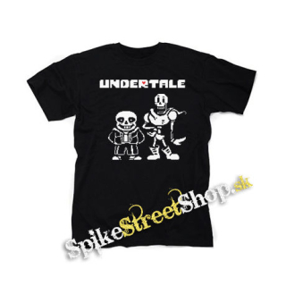 UNDERTALE - Sans And Papyrus - čierne detské tričko