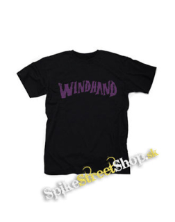 WINDHAND - Logo Purple - čierne detské tričko
