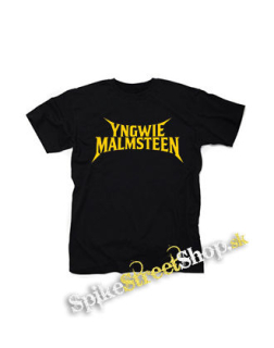 YNGWIE MALMSTEEN - Logo Yellow - čierne detské tričko