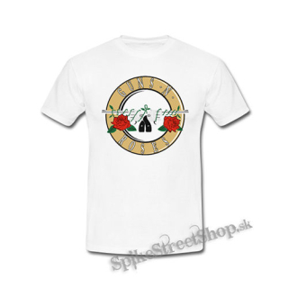 GUNS N ROSES - Classic Logo - biele pánske tričko