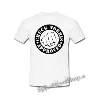 CHUCK NORRIS - Chuck Norris Approved - biele pánske tričko
