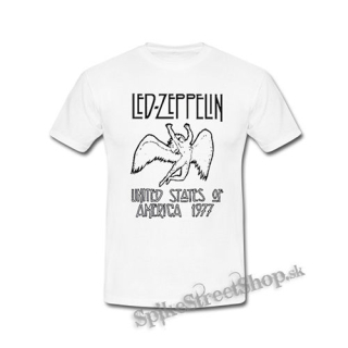 LED ZEPPELIN - United States Of America 1977 - biele pánske tričko
