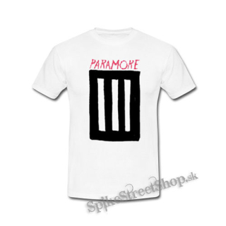 PARAMORE - 3 Bar - biele pánske tričko