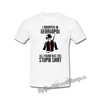 PUBG - I Dropped In Georgopol - biele pánske tričko