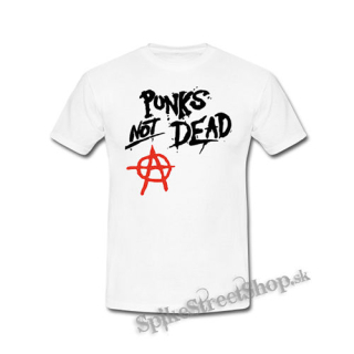 ANARCHY - Punks Not Dead - biele detské tričko
