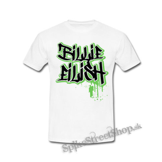 BILLIE EILISH - Painted Graffiti Logo - biele detské tričko
