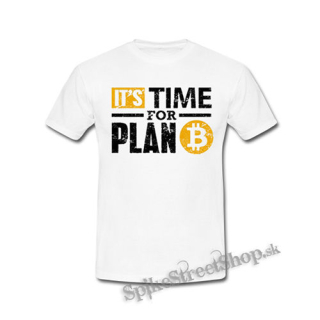 BITCOIN - Its Time For Plan B - biele detské tričko