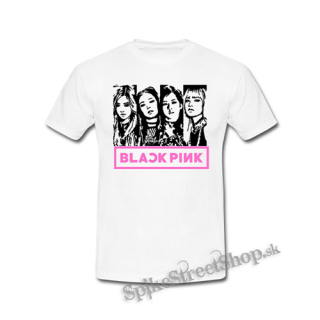 BLACKPINK - Logo & Band - biele detské tričko