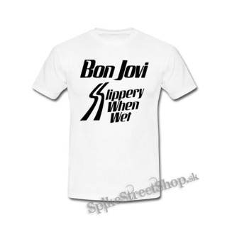 BON JOVI - Slippery When Wet - biele detské tričko