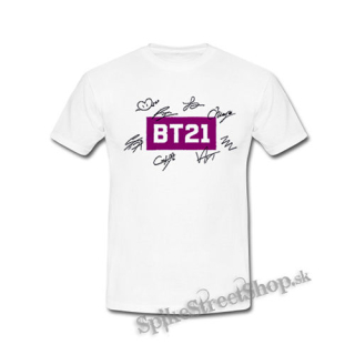 BT21 - Logo Signature - biele detské tričko