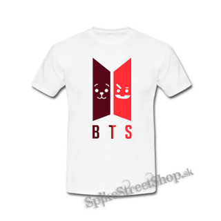 BTS - Emoji BT21 Logo COLOUR - biele detské tričko