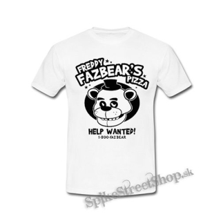 FIVE NIGHTS AT FREDDY´S - Freddy Fazbear´s Pizza - biele detské tričko