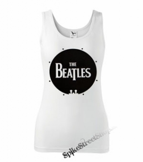 BEATLES - Drum Logo - Ladies Vest Top - biele