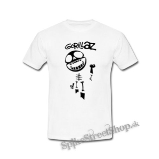 GORILLAZ - Logo plus BONESY - biele detské tričko