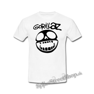 GORILLAZ - Noodle Skull Face - biele detské tričko
