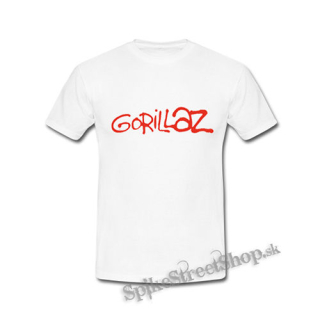 GORILLAZ - Red Logo - biele detské tričko