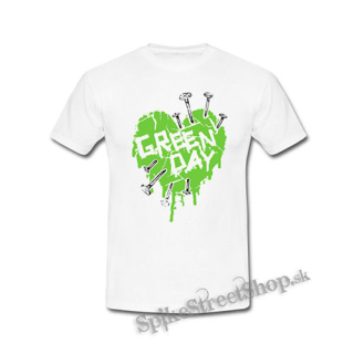 GREEN DAY - Green Heart - biele detské tričko