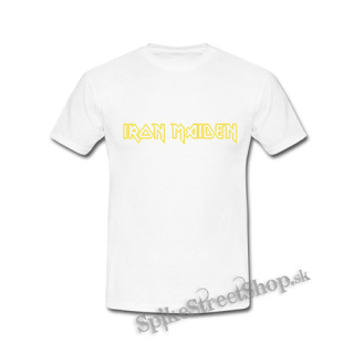 IRON MAIDEN - Logo Yellow - biele detské tričko