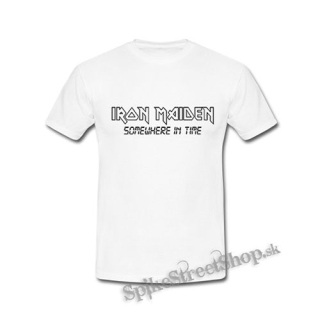 IRON MAIDEN - Somewhere In Time Logo - biele detské tričko