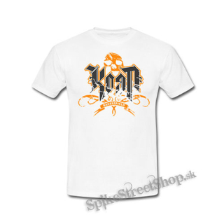 KORN - Logo Crest Bakersfield Orange - biele detské tričko