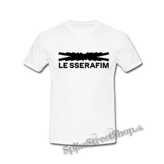LE SSERAFIM - Logo Black - biele detské tričko