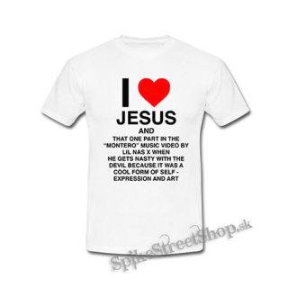 LIL NAS X - I Love Jesus - biele detské tričko
