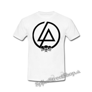 LINKIN PARK - Logo & Skulls  Motive 2 - biele detské tričko