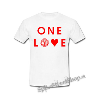 MANCHESTER UNITED - One Love - biele detské tričko