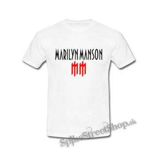 MARILYN MANSON - Logo Crest - biele detské tričko