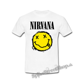 NIRVANA - Yellow Black Smile - biele detské tričko