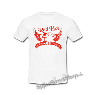 RED HOT CHILI PEPPERS - Red Logo Table - biele detské tričko