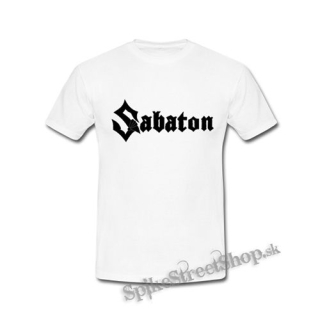 SABATON - Logo CIERNE - biele detské tričko