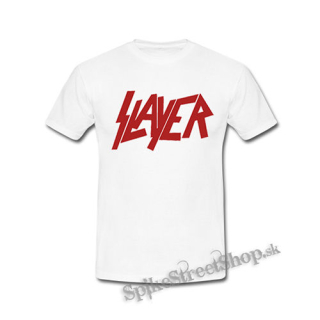 SLAYER - Red Logo - biele detské tričko