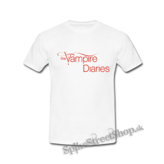VAMPIRE DIARIES - Red Logo - biele detské tričko