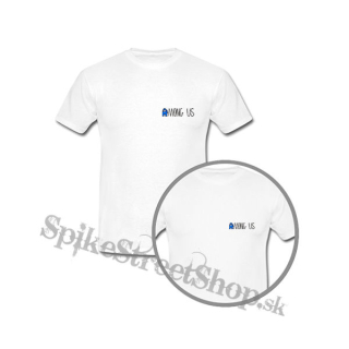 AMONG US - Blue Black Logo - biele pánske tričko