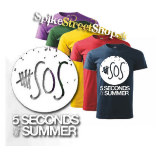 5 SECONDS OF SUMMER - Sign - farebné pánske tričko